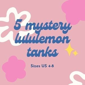 MYSTERY BUNDLE BOX 🌻 of 5 Lululemon Tank Tops • sizes US 4-8